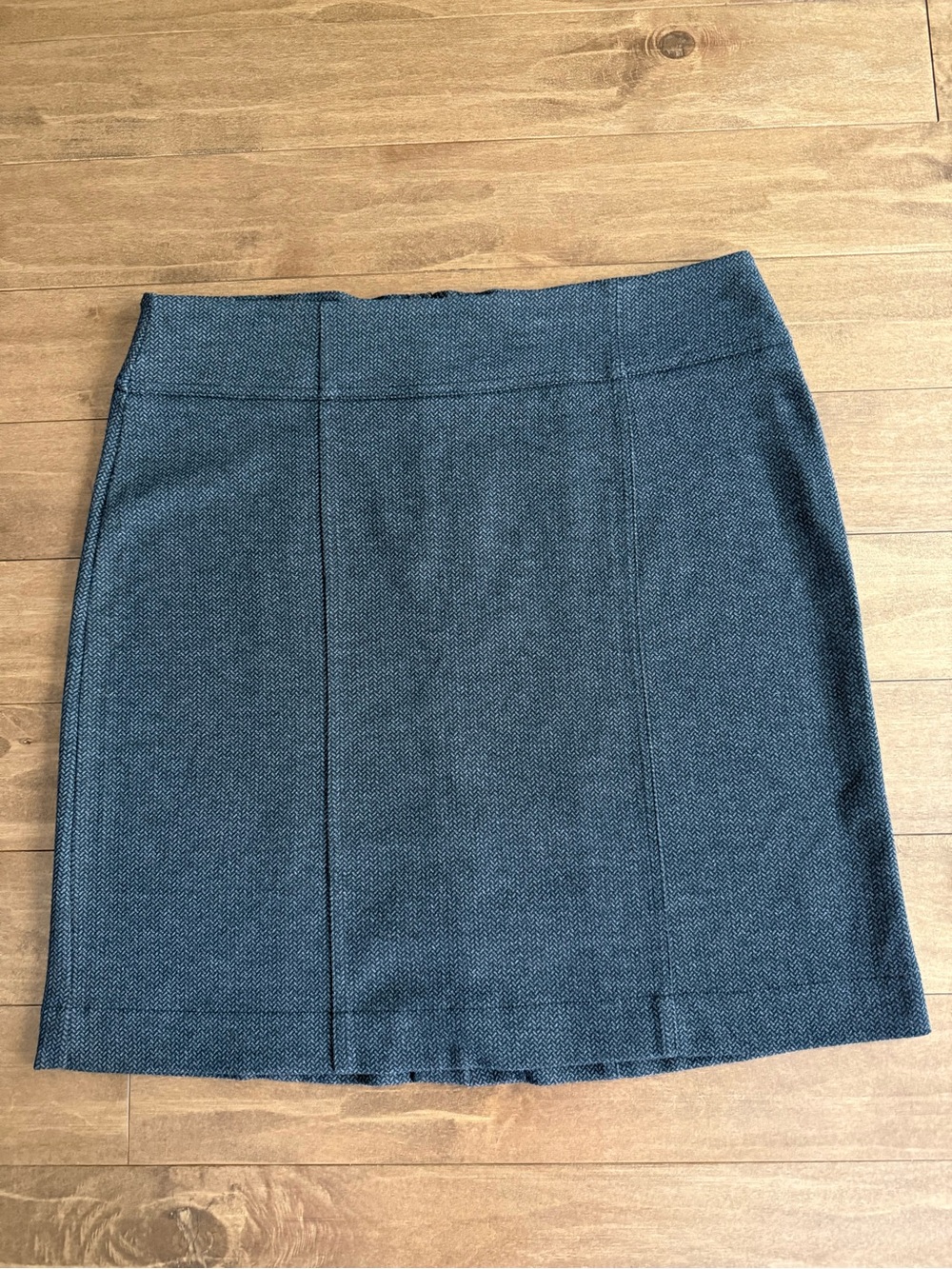 Charcoal Tweed Textured Pencil Skirt